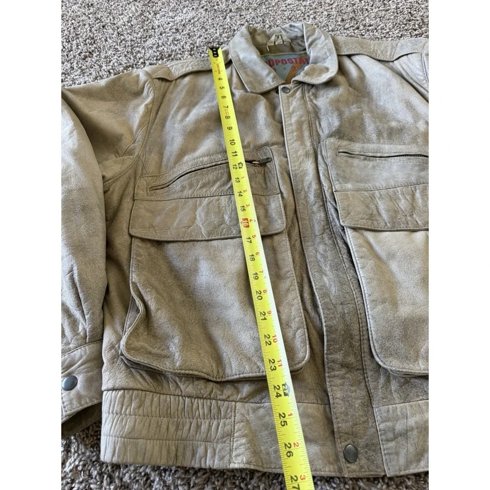 Vintage Aviator Aeropostale 1925 Men's Leather Bomber Jacket Size 44